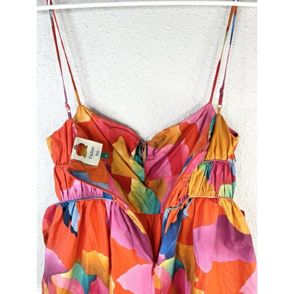 FARM Rio Ombré Chita Romper Floral Vacation Tropical Cruise Resortwear Small - Picture 14 of 16